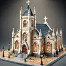 Classical church made with lego