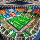 Football stadium in Lego