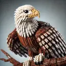Bald eagle made with Lego