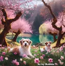 two dogs in Springtime