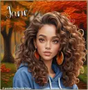 Brunette girl in autumn - Jane 