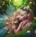 Pretty Fairy Sleeping in the Forest