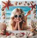 Cute Girl Chilling at the Beach