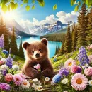 Bear Cub in Springtime