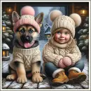 Girl and shepherd 2