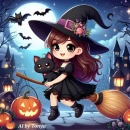 Cute little girl Halloween 