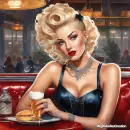 woman in the pub