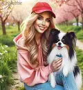 Woman and her Papillion