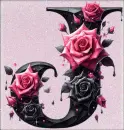 Gothic Pink Rose Alpha - J