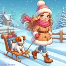 Snow Cute girl