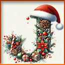 Christmas initial stamp