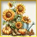 Yellow flower stamp