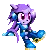 lilac sitting with her legs crossed