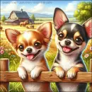 2 Chihuahua on face 