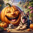 Pumpkin and Shepherd laughing 