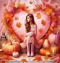 Pink Autumn Girl