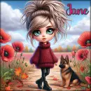 Cute girl and her dog - Jane 