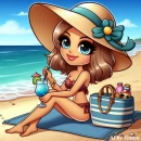 Lady at the beach