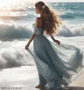 Beautiful Woman in blue 
