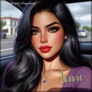 Beautiful brunette selfie in car - Jane 