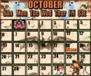 Calendar for October