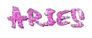 aries glitter text