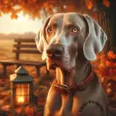 Autumn Dog Series: Weimaraner
