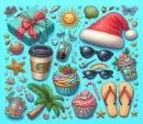 Summer Christmas Background