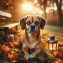 Autumn Dog Series:  Puggle 
