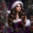 Christmas beautiful woman