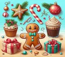 Beach/Summer Christmas Background