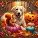 Autumn Dog with friend