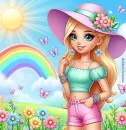 Cute Girl / Springtime.