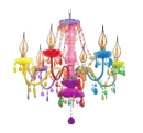 rainbow colored chandelier