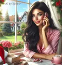 Woman on cellphone,Summer/Christmas