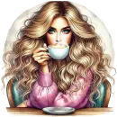 Girl enjoying her coffee