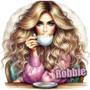Enjoying morning coffee - Robbie 