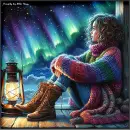 Enjoying the aurora borealis 