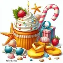 Christmas Cupcake - by Robbie
