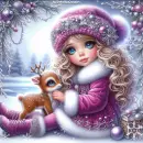 Winter girl pink