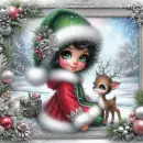Sweet girl  Christmas