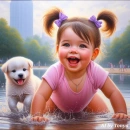 Cute playful baby