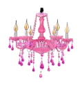 pink chandelier