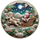 Santa and his sleigh