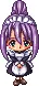 purple hair anime maid