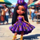 Pretty girl in purple 
