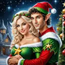 christmas elves couple