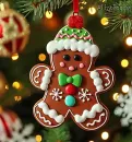 Gingerbread man hanging tree Ornament.