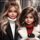 Two cute girls 