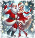 Santa and Mrs. Claus Dancing